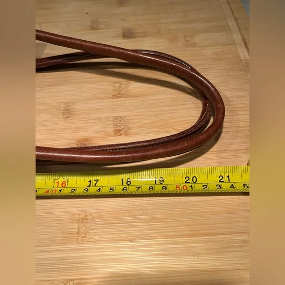 Vintage Brown Leather Bohemian Satchel Purse Bag Tote Western - Picture 9 of 12